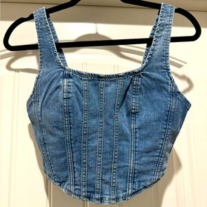 Really cute crop jean top